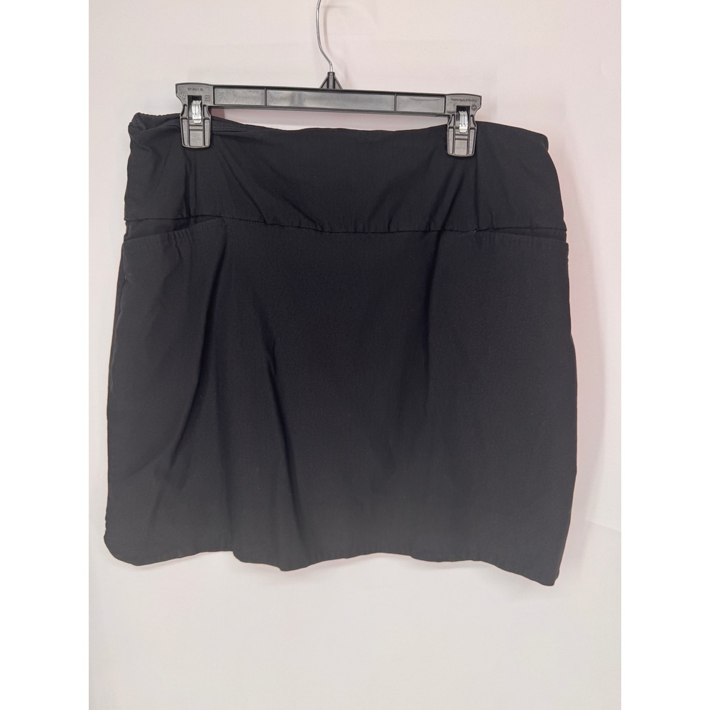 S.C. & Co. Skort Women XL Black Activewear Pockets Stretch Pull On